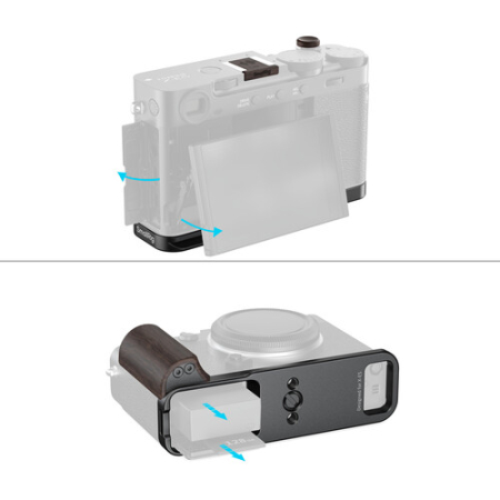SmallRig 6237 - montażowa płytka L-kształtna z drewnianym uchwytem do FUJIFILM X-E5